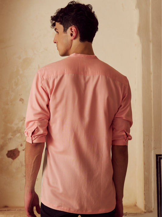 Printed Italian Linen shirt - Elvire Look