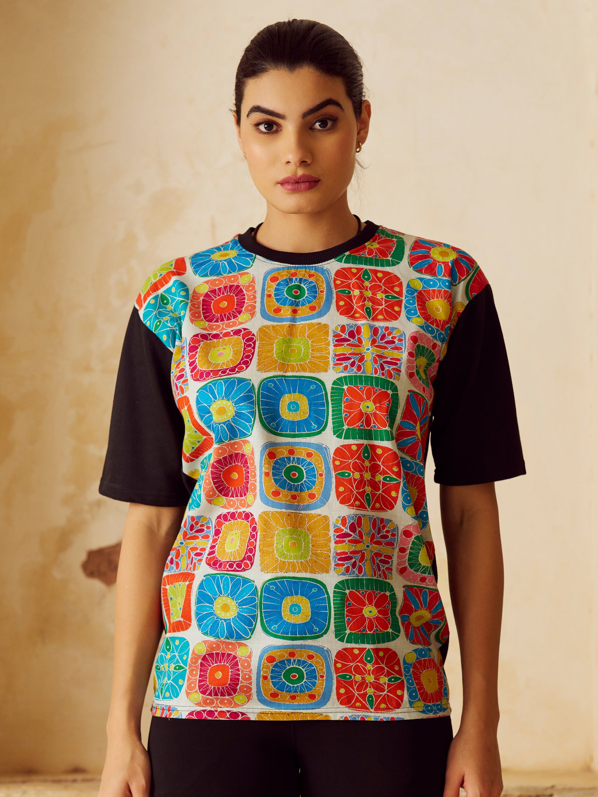 Multicolor Half Sleeve T-Shirts - Elvire Look